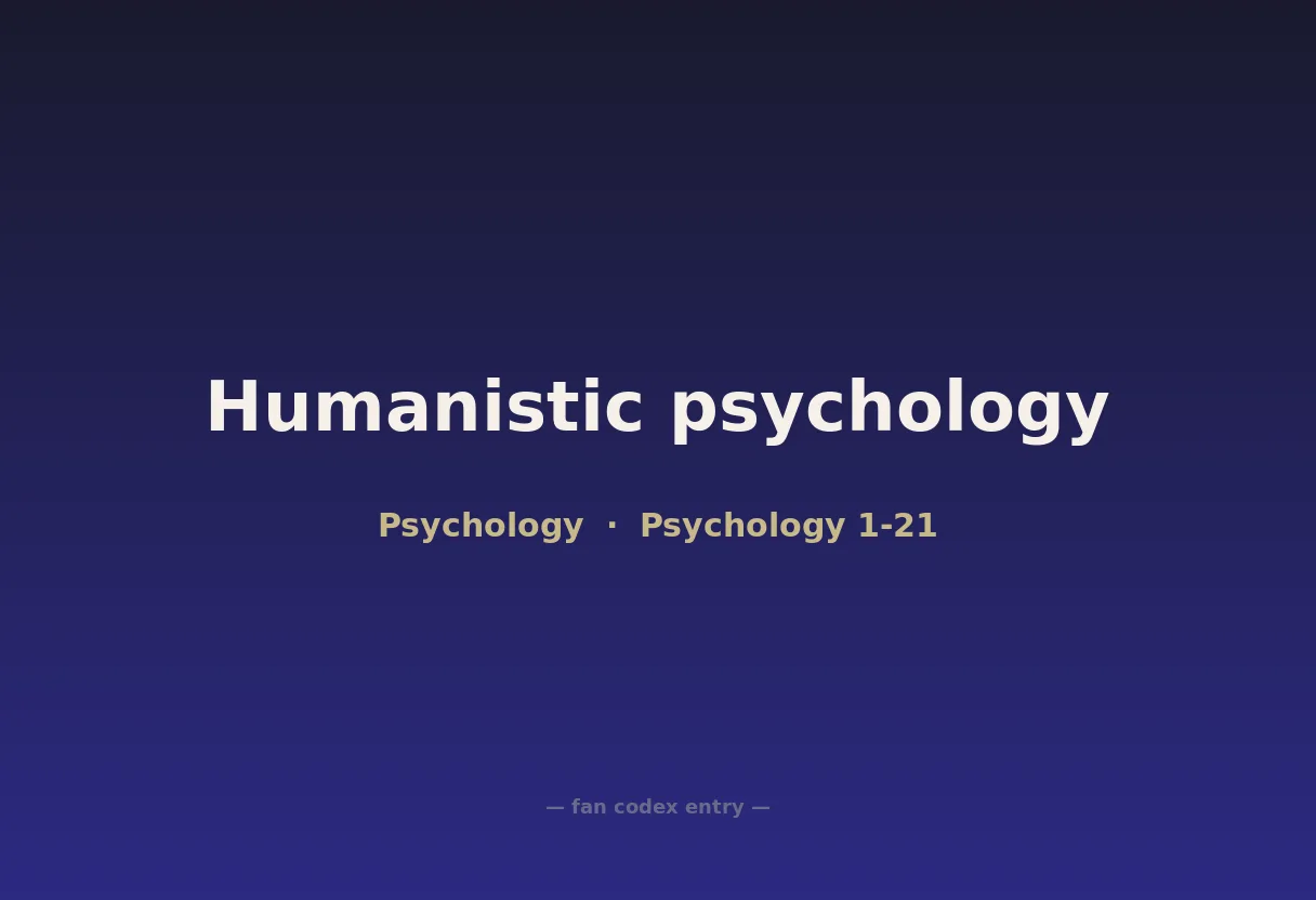 Humanistic psychology
