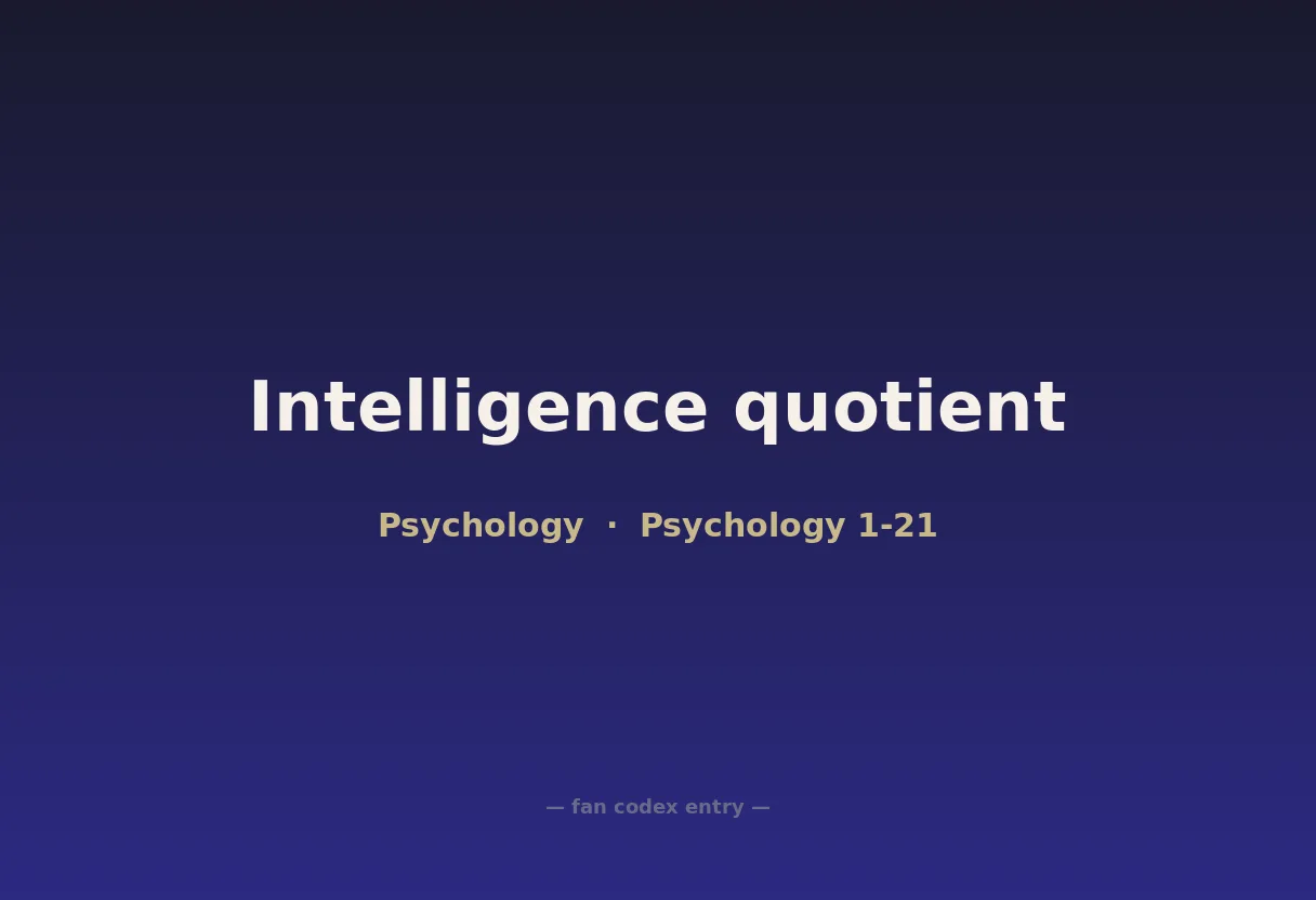 Intelligence quotient
