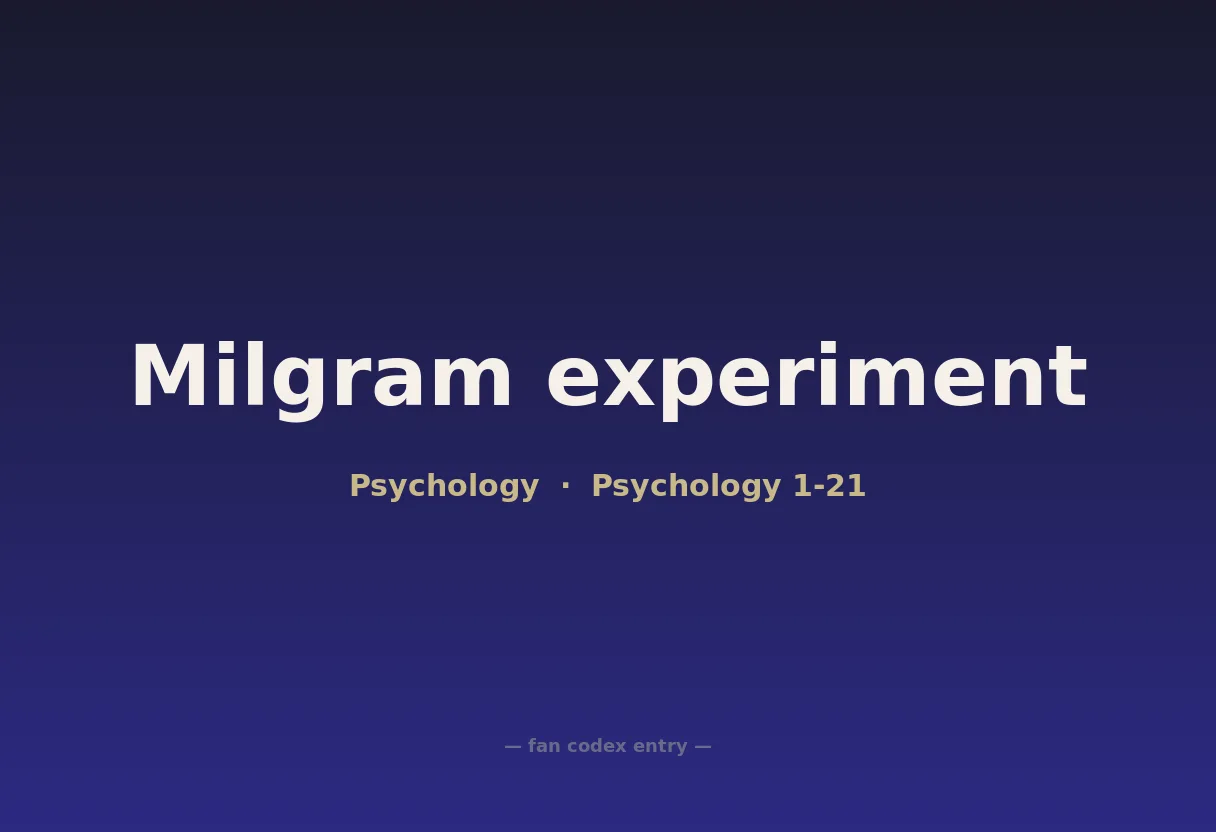 Milgram experiment